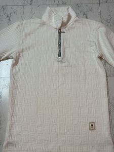 Textured Half Zip Pullover