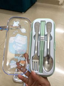 Kawaii Premium Cutlery Set - Green