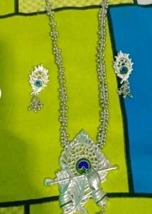 Silver Krishna Pendant Necklace 🌼