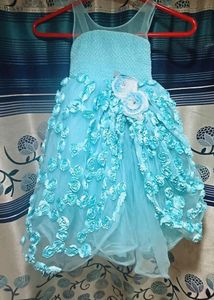 Floral Net Rose Gown