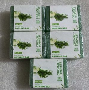 Organic Harvest Tea Tree Soap Bars (5)