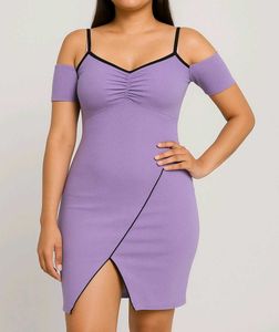 Lilac Bodycon Mini Dress