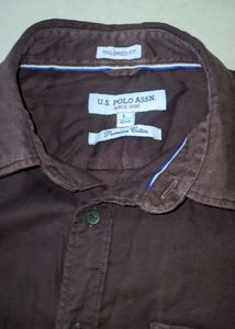U.S. Polo Assn. Brown Button Down