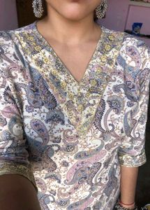 Paisley Print Ethnic Kurta