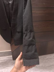 Madame Black Polka Dot Blazer