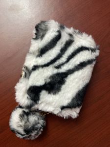 Black And White Striped Wallet 2zipper