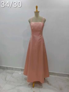 Peach Satin Gown