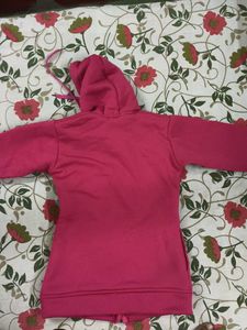 Pink Buttoned Hoodie