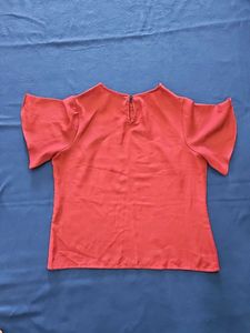 Maroon Blouse with Gold Trim