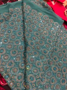 Chikankari Saree With Heavy Work