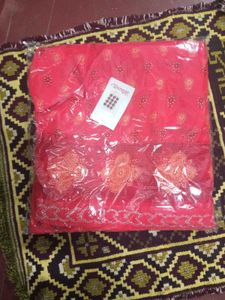 Elegant Red Embroidered Saree