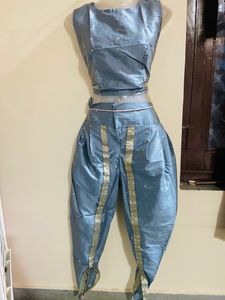 Designer Dhoti With Crop Top