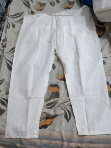 white anarkali suit with plazo