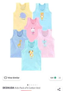 Cute Kids Cotton Vest 6-Pack