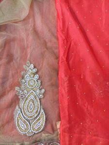 Price Reduced! Heavy Work Net Saree Without Blouse