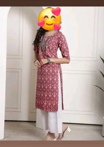 Elegant Floral Print Kurta