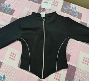 Black Zip-Up top