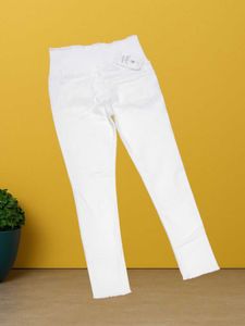 N@53 Size-30 White High-Waisted Jeans