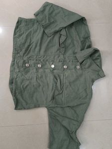 Green Zudio Coat Shirt