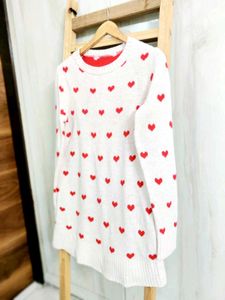 Light Pink Long Sweater Size-36