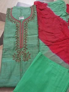 Unstitched Party Wear Suit