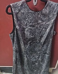 Snakeskin Print Sleeveless Dress