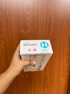 Clear Vinyl Gloves - XL (100 Count, Powder-Free)