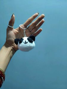 Crochet Panda Keychain