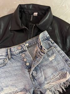 HIGH WAISTED DENIM SHORTS