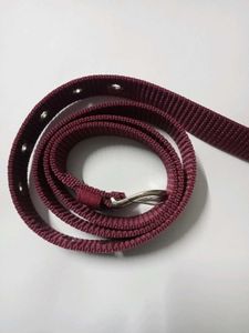 Burgundy Woven Belt