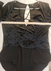 Black Velvet Bodysuit Bust 36