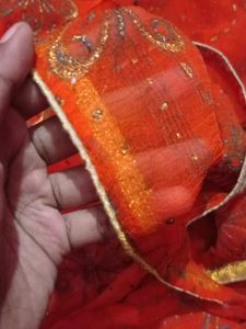 Saree Georgette Orange