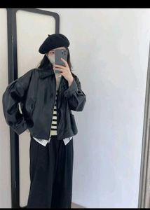 Turn Down Collar Casual Leather Jacket