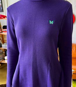 Cute Purple Long Sleeve Top