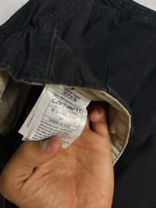 CARHARTT Black Cargo Pants with Ankle Ties