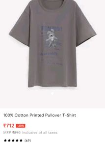 Cotton Grey tshirt For Both Men And Women