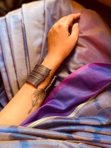 Black oxidised Metal Bangles Cuff