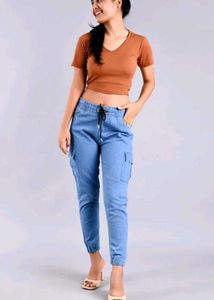 Light Wash Denim Joggers