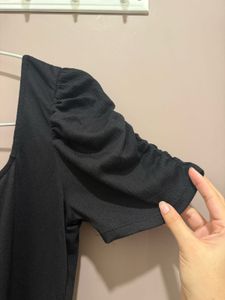 H&amp;M Black Sweetheart  Dress