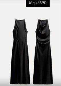 Zara Satin Black Dress