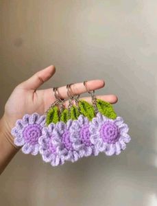 Crochet Sunflower Keychain