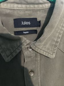 Jules Olive Western Style Button-Down Shirt