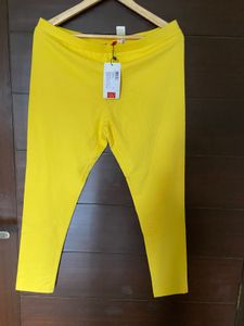 W Women’s Mango Yellow Colour Tights (L)