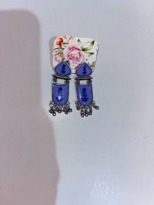 Purple Floral Earrings
