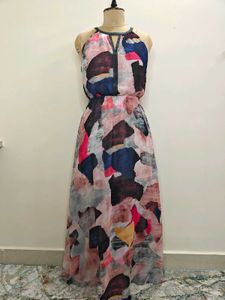Abstract Print Maxi Dress
