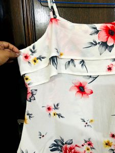 Floral Cold Shoulder Top