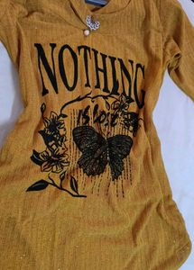Stylish Mustard Graphic Tee
