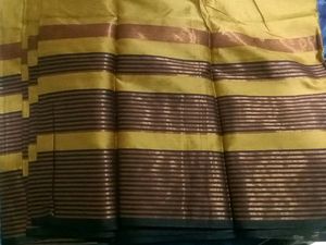 Olive Green Colour Saree