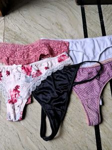Five Imported Fabric  Panty  Combo