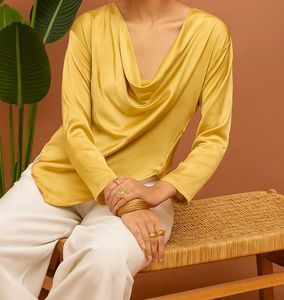 Satin Cowl Neck Top
